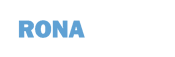 Logo RONA header azul blanco